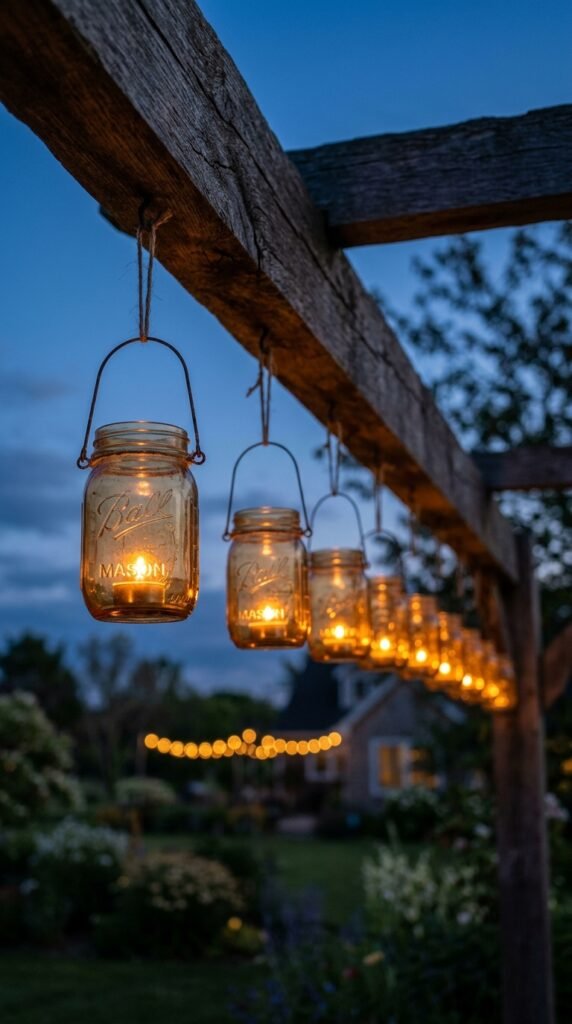 Hang Mason Jar Lanterns