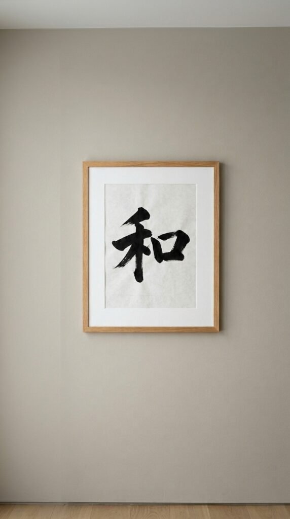 Hang One Piece of Minimalist Art or Calligraphy
