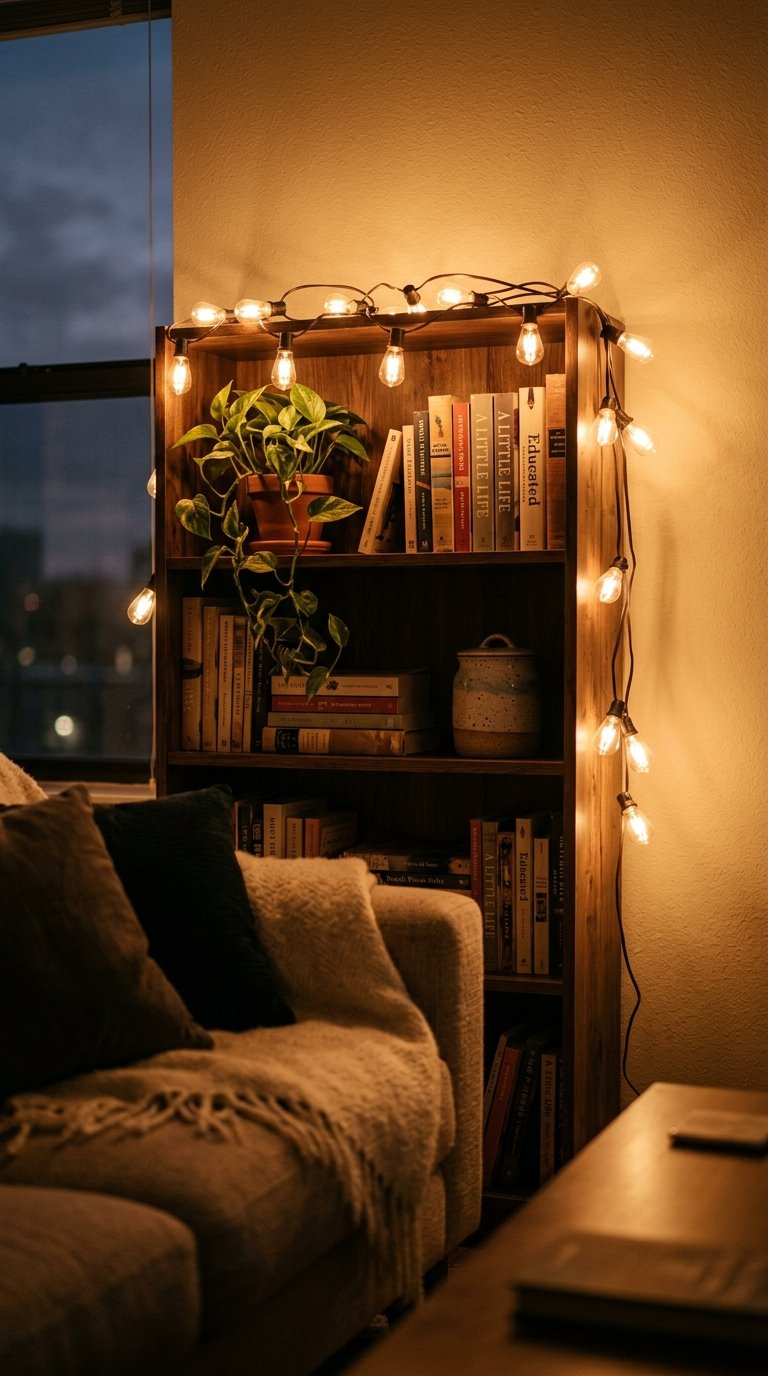 Hang String Lights Beyond the Bedroom