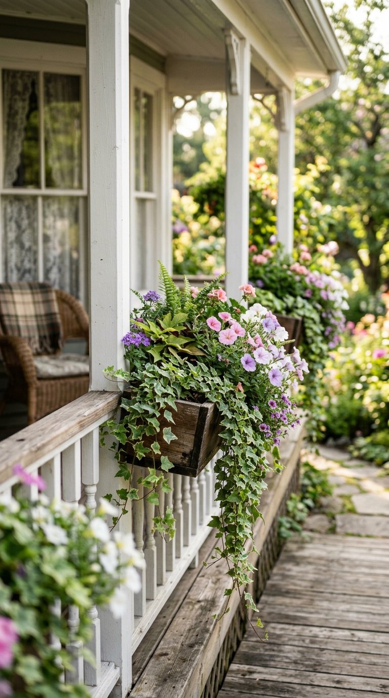 Hang Window Boxes for Vertical Garden Interest