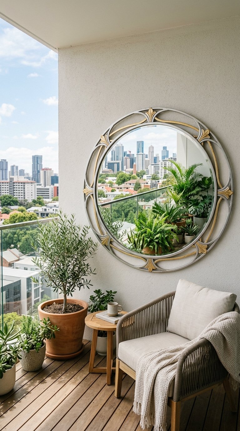 Hang a Compact Outdoor Mirror