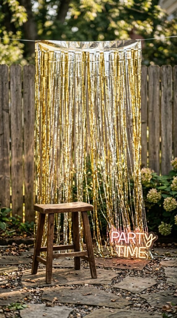 Hang a Photo Backdrop for Guests