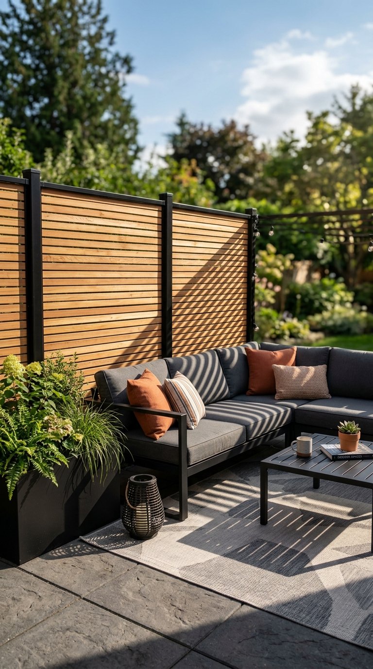 Horizontal Wood Privacy Screens