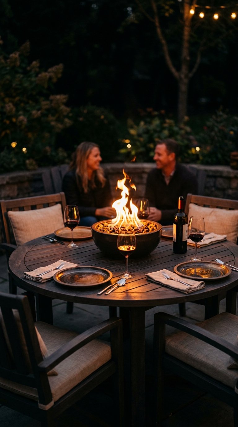 Incorporate a Fire Pit or Tabletop Fireplace