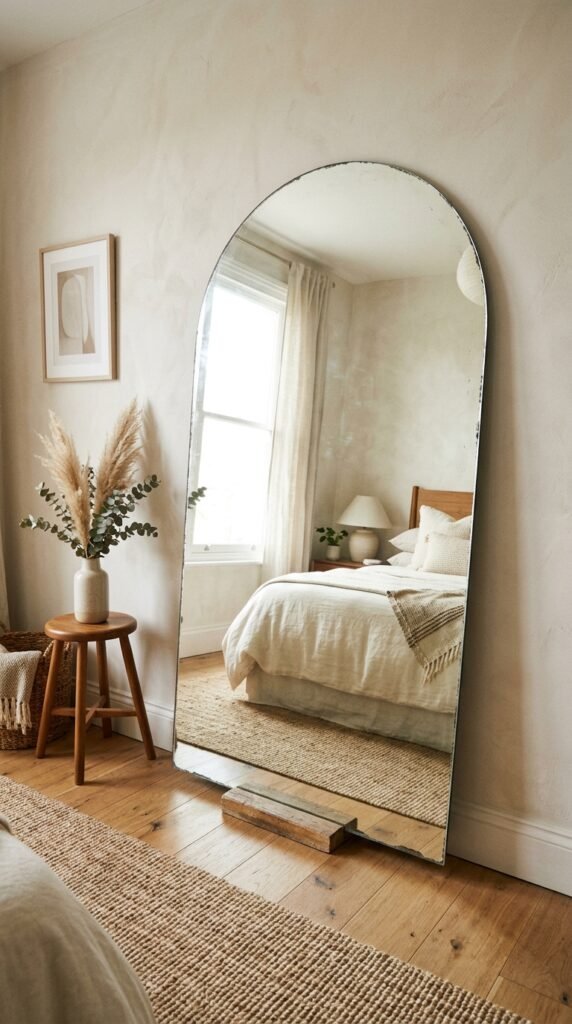 Incorporate a Large Mirror Leaned Against the Wall