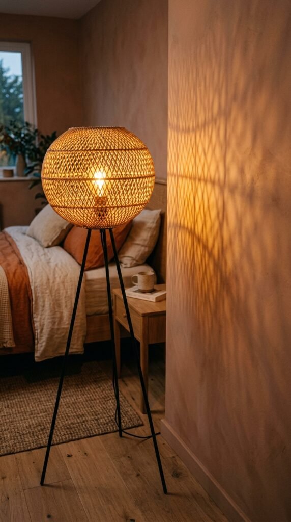 Incorporate a Woven Pendant or Floor Lamp Shade