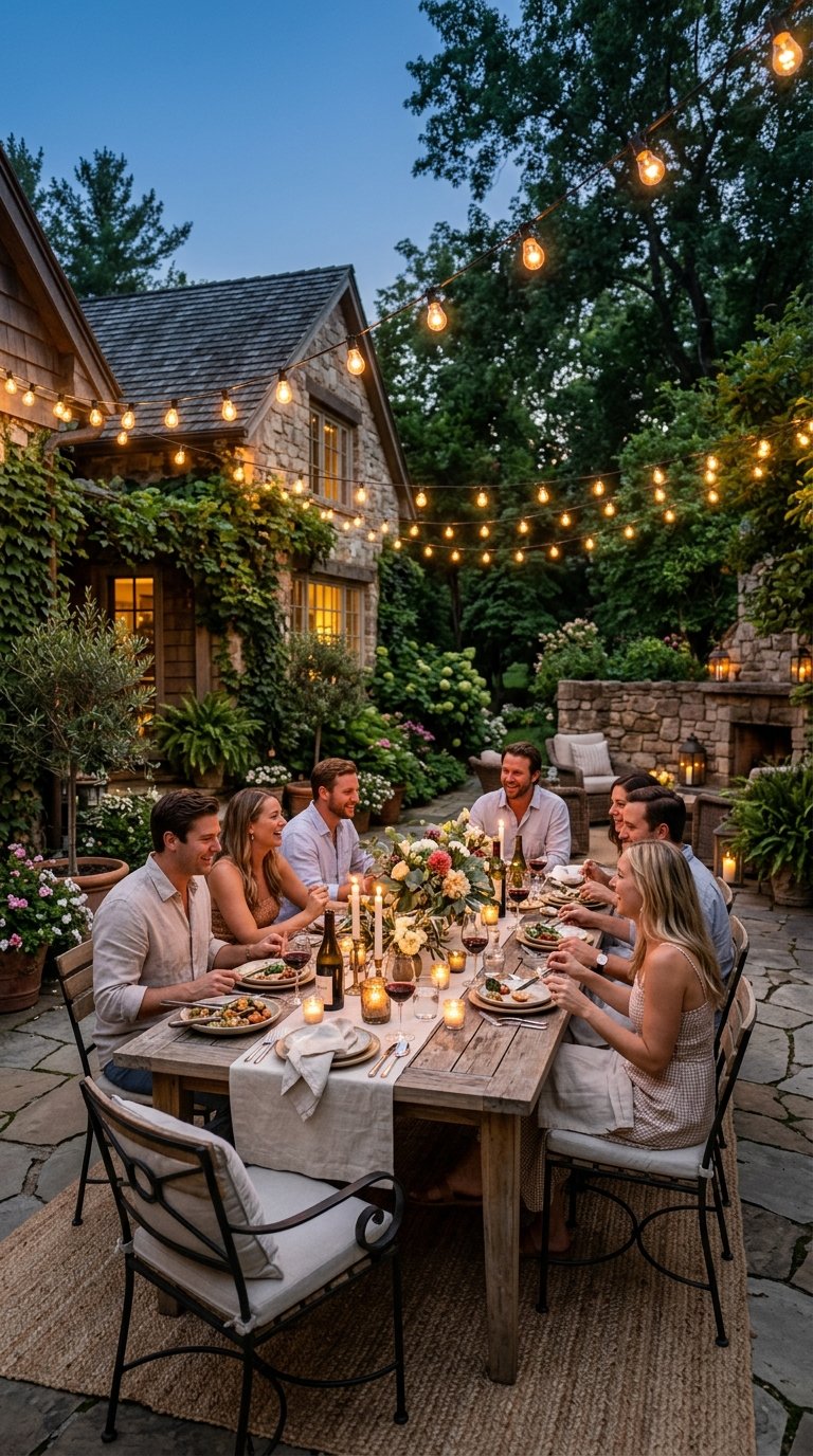 Install Outdoor String Lights