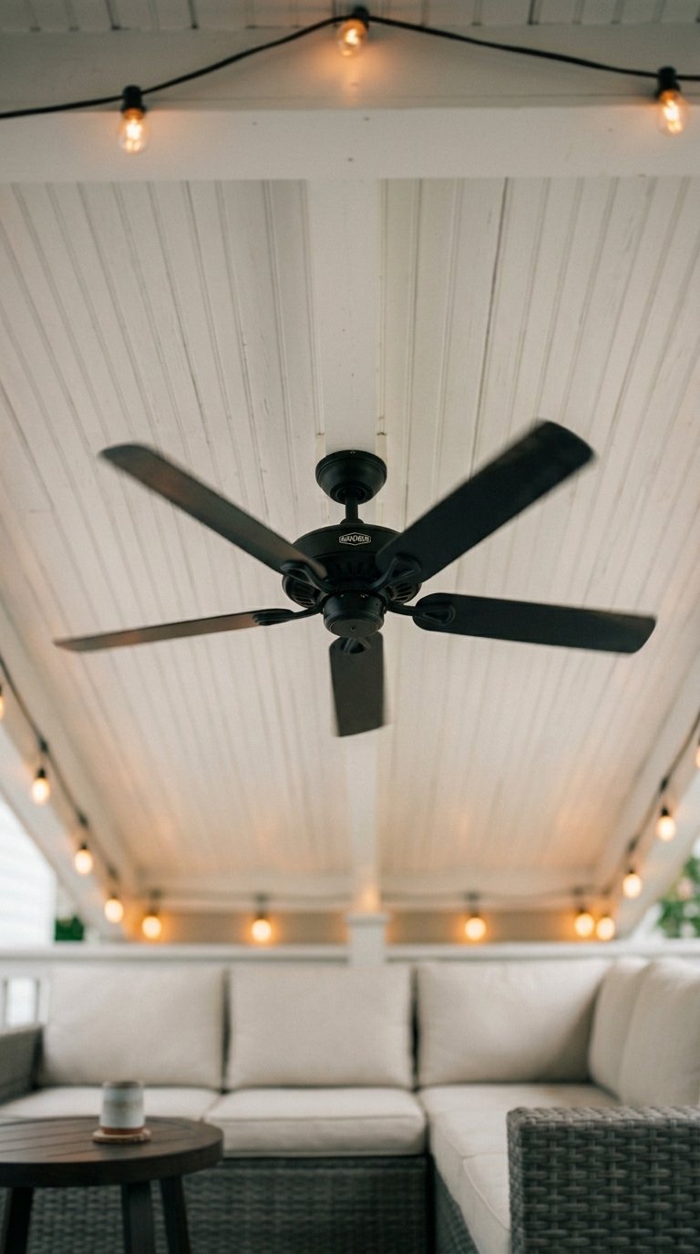 Install a Ceiling Fan on a Covered Small Deck