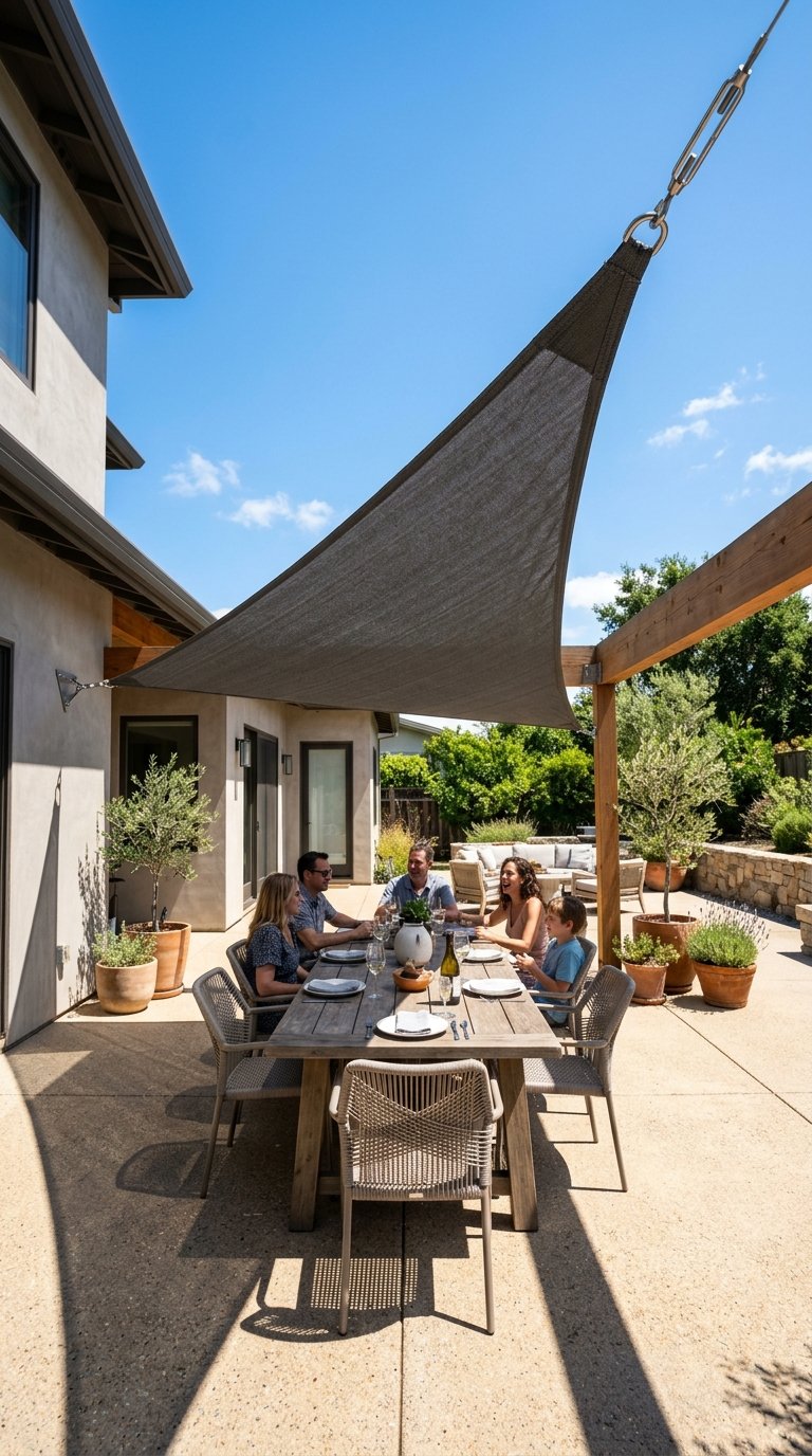 Install a Shade Sail for Afternoon Sun Protection