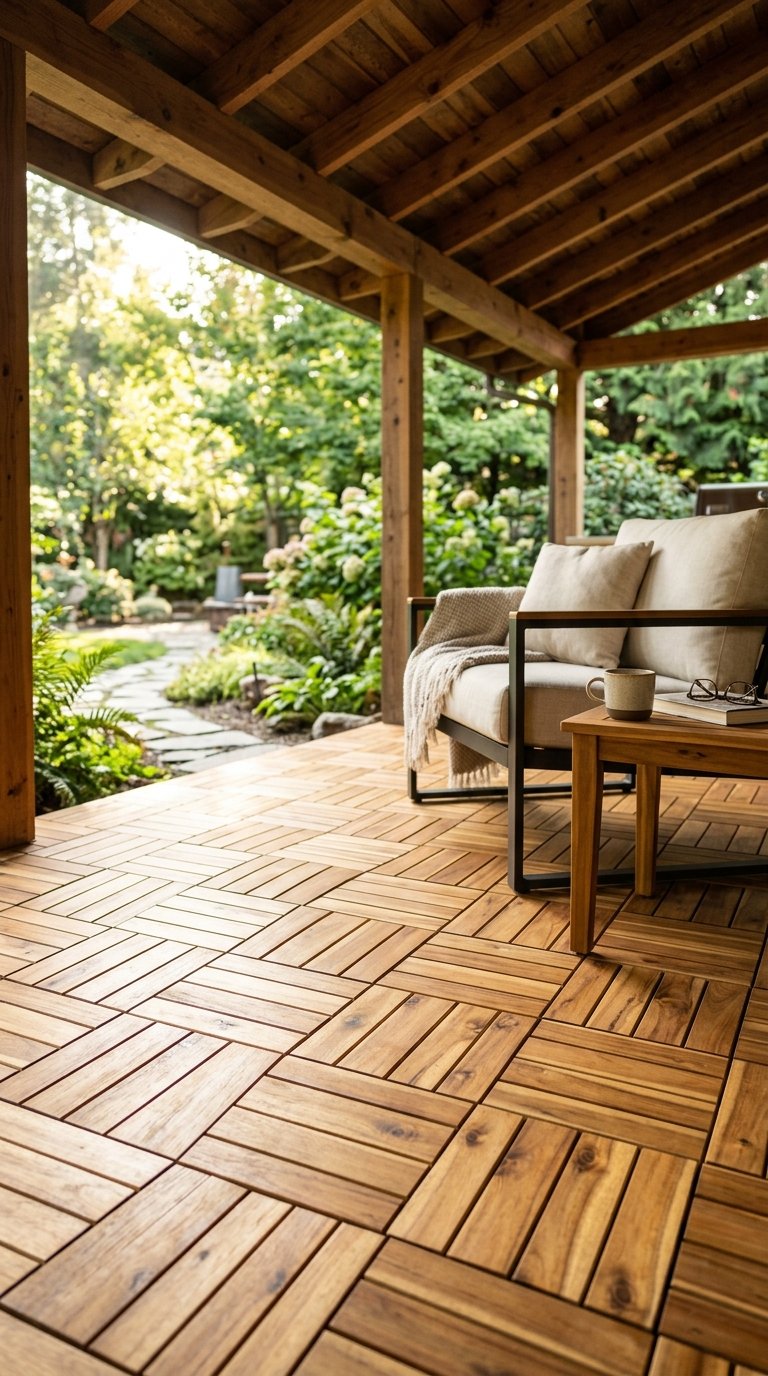 Interlocking Wood Deck Tiles