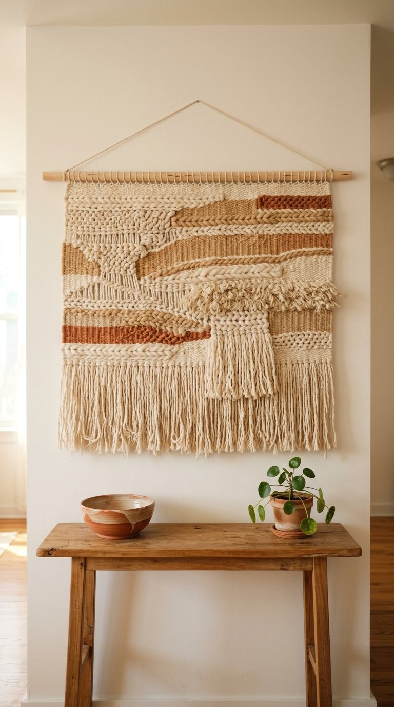 Introduce Woven Wall Art Instead of Framed Prints