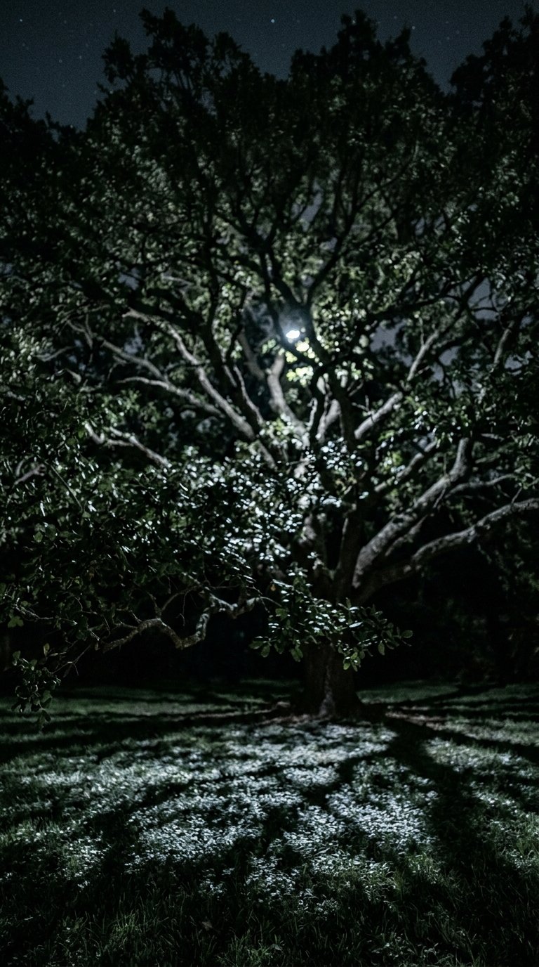 Moonlighting Through Tree Branches