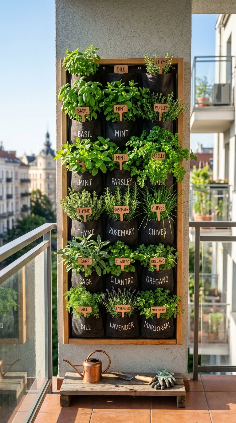Mount a Vertical Herb Wall for a Functional Garden