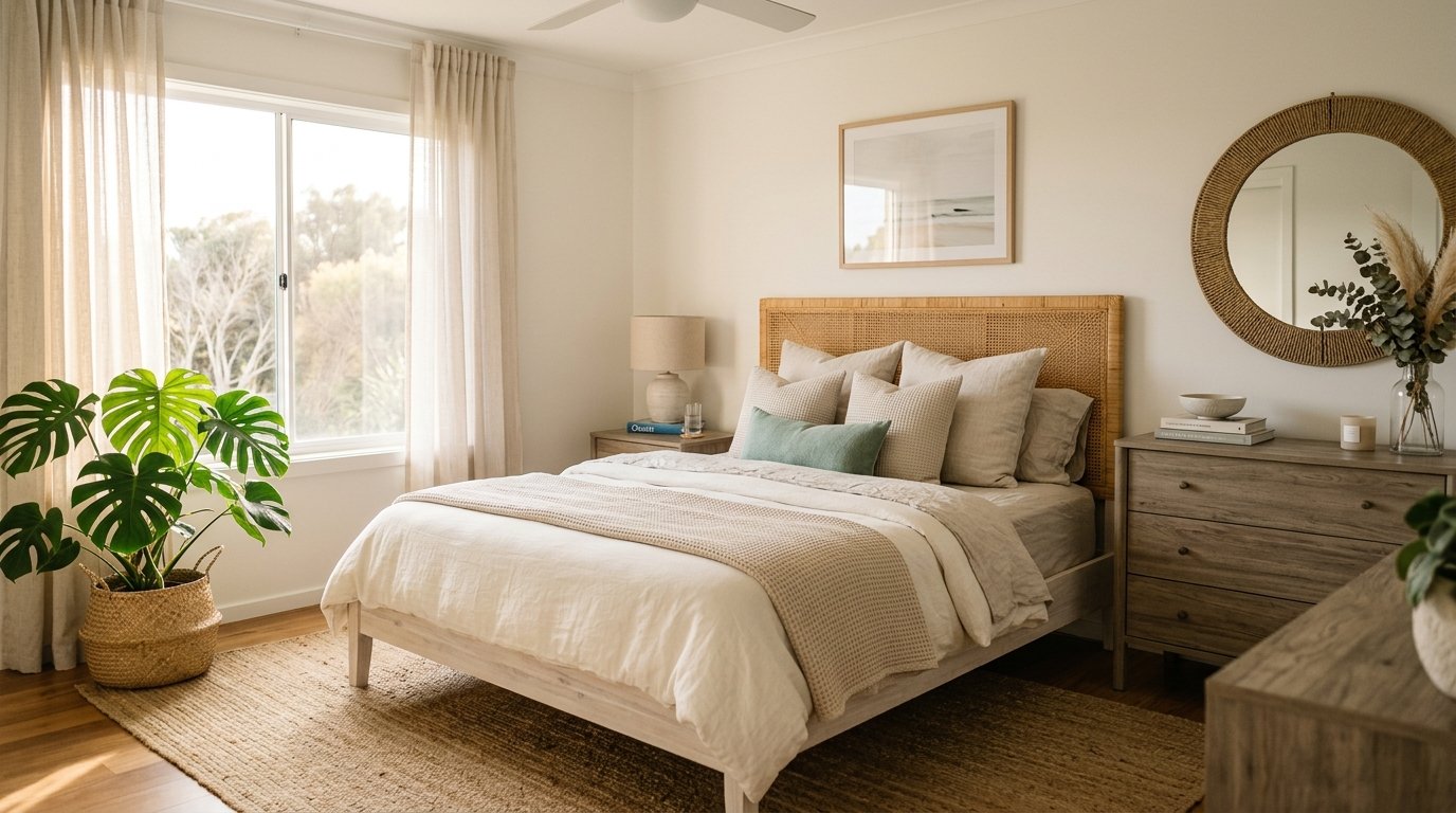 Neutral Coastal Bedroom Ideas