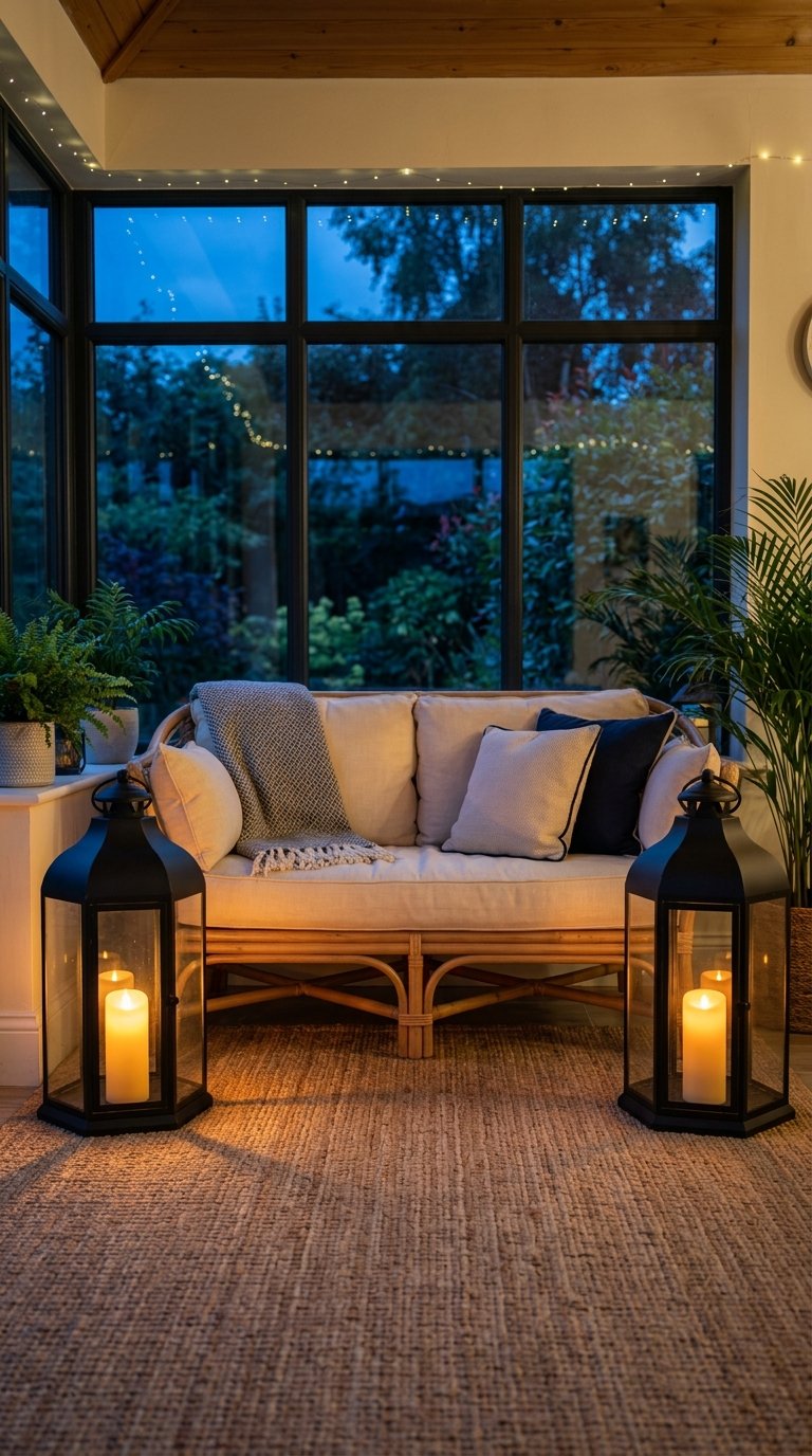 Outdoor-Rated Floor Lanterns for Evening Ambiance