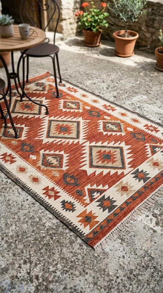 Outdoor Rugs to Soften Hard Surfaces