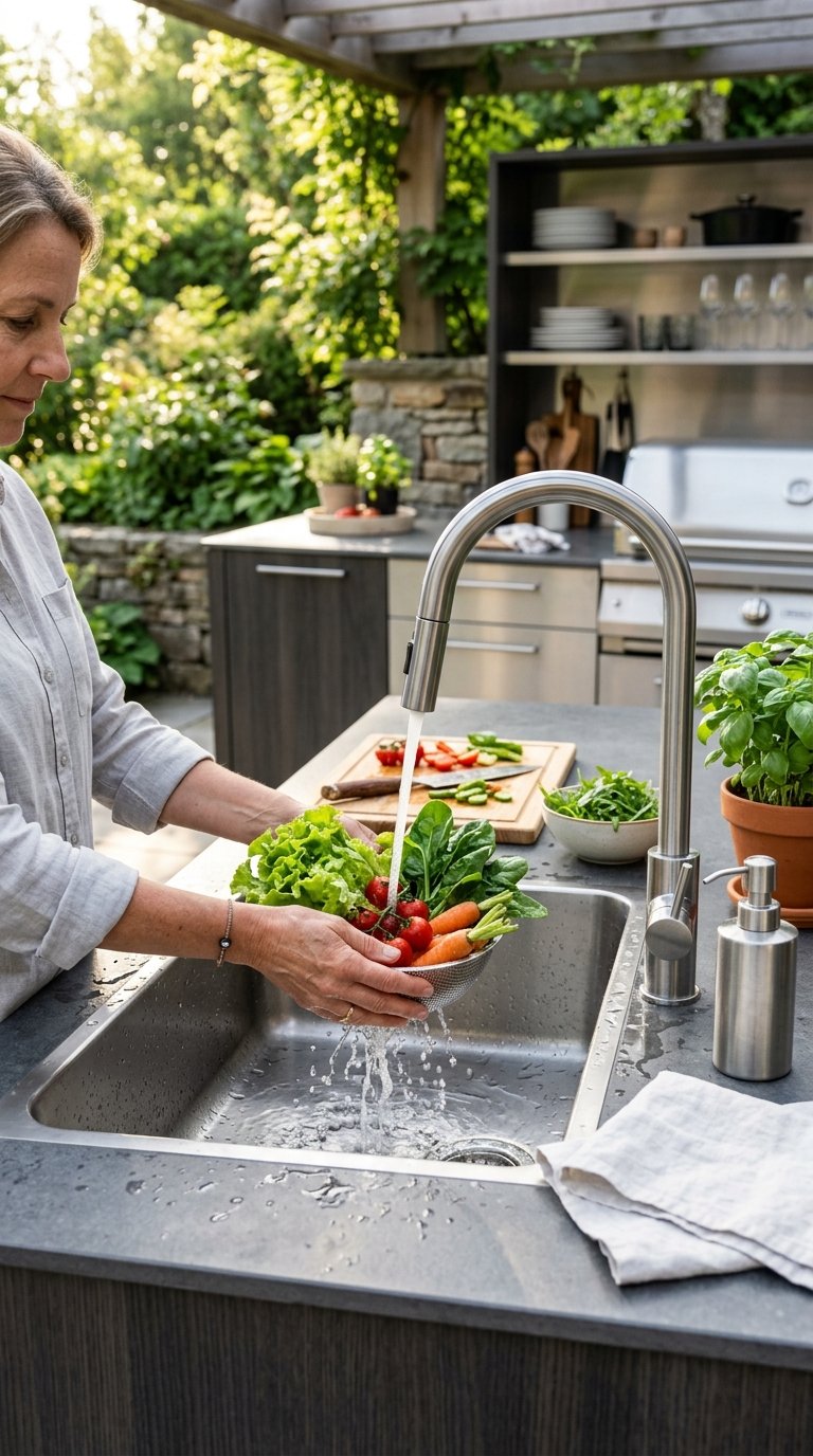 Outdoor Sink With Running Water