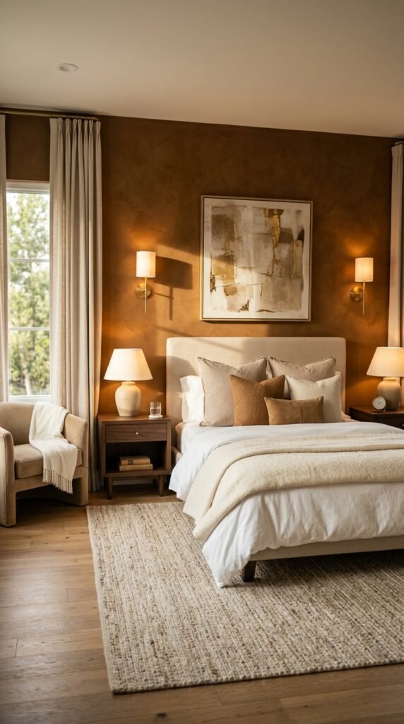 Paint an Accent Wall in a Deeper Warm Tone