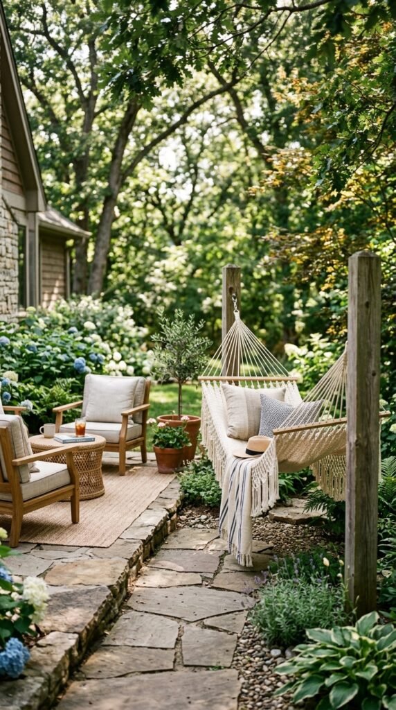 Place a Hammock Between Two Trees or Posts