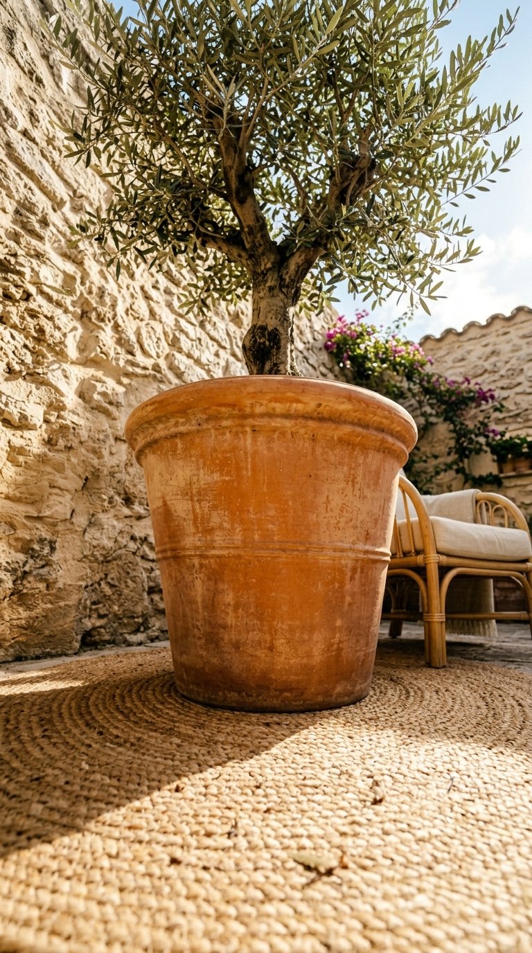 Plant a Dwarf Tree in a Large Corner Pot
