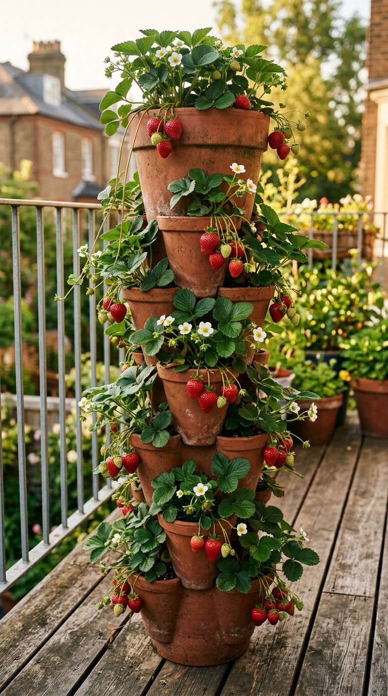 Plant a Strawberry Tower for a Vertical Edible Garden