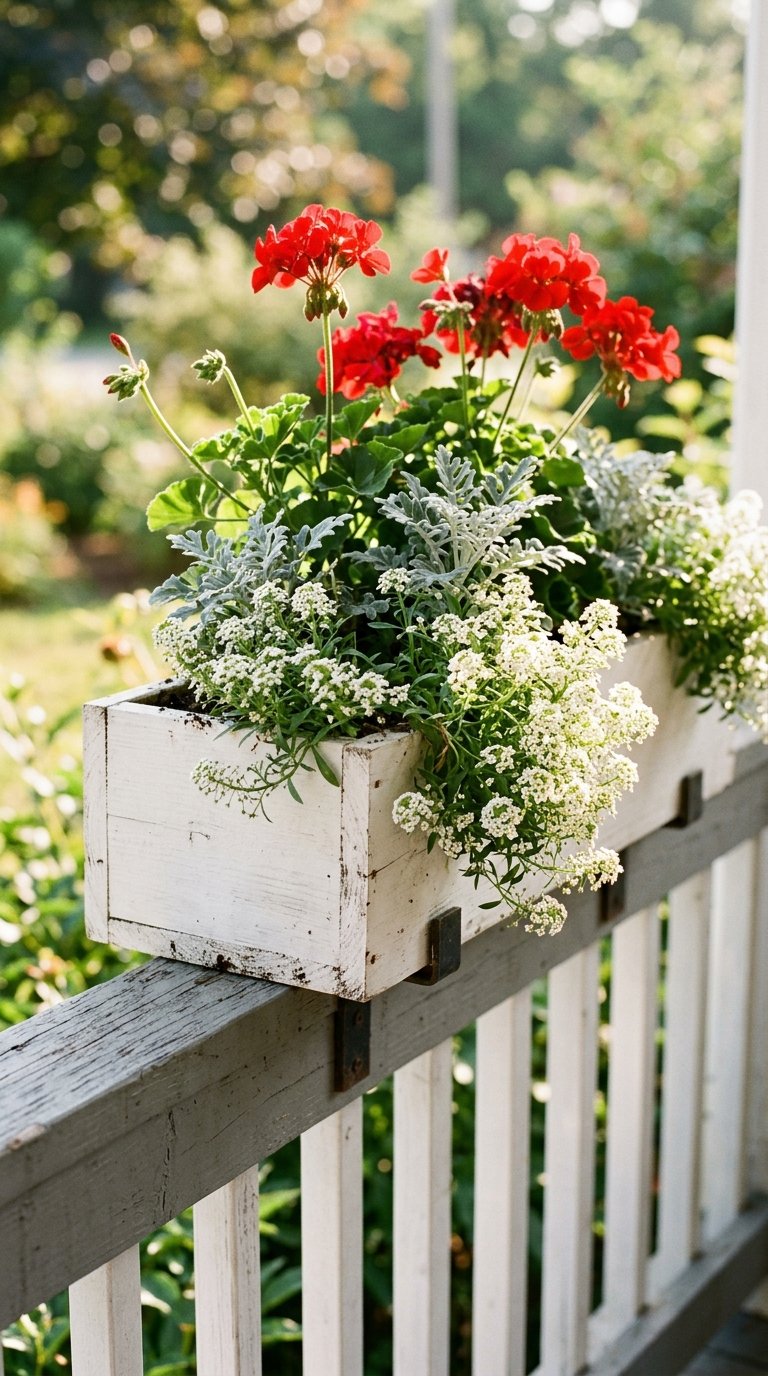 Plant a Window Box on the Porch Railing