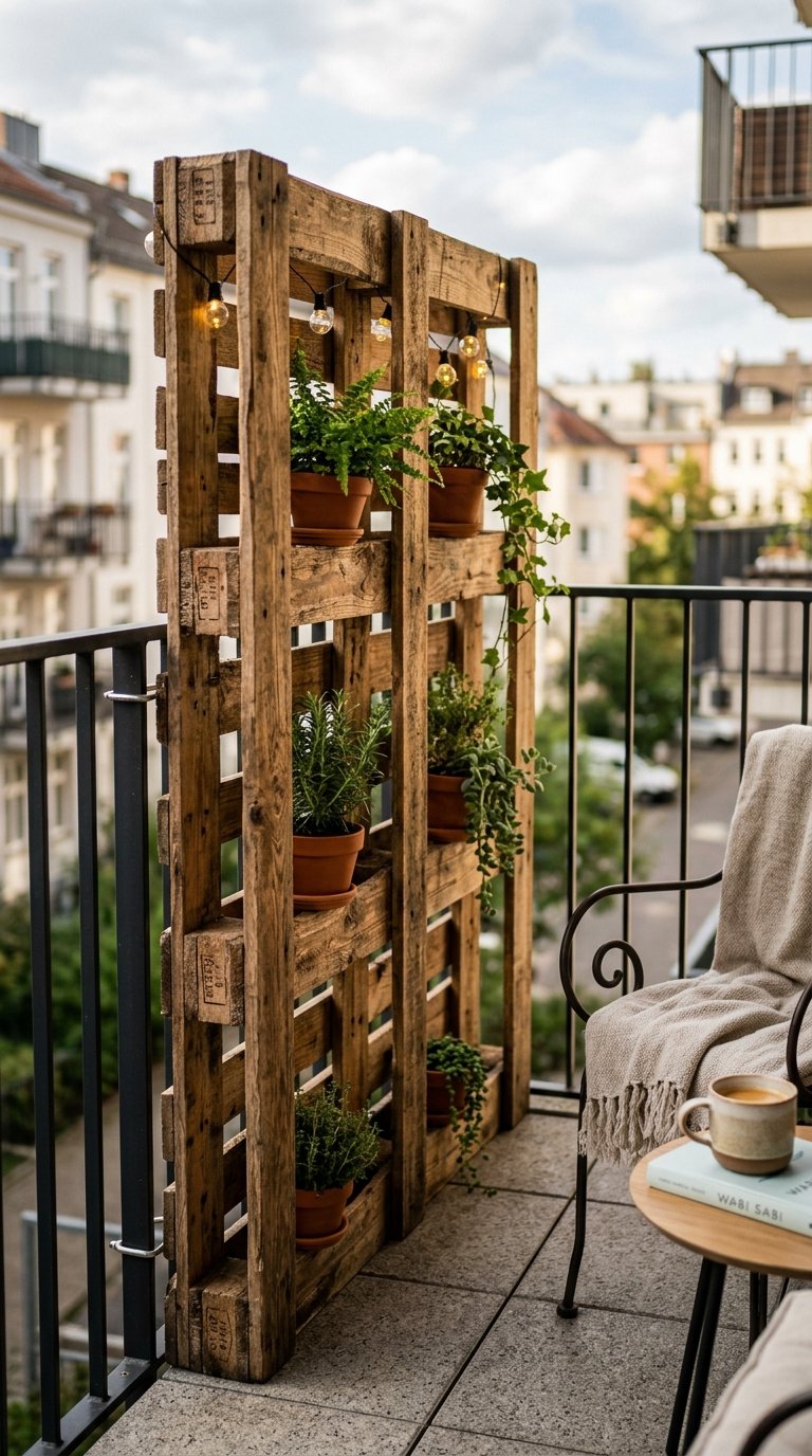 Repurpose a Wooden Pallet as a Privacy Divider