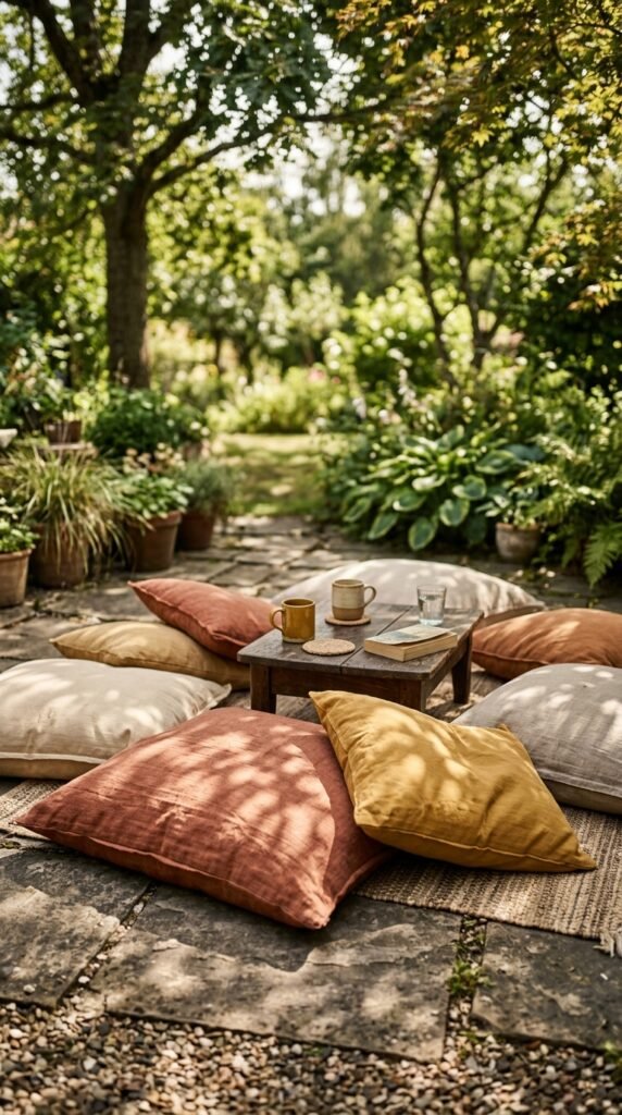 Set Out Outdoor Floor Cushions for Extra Seating
