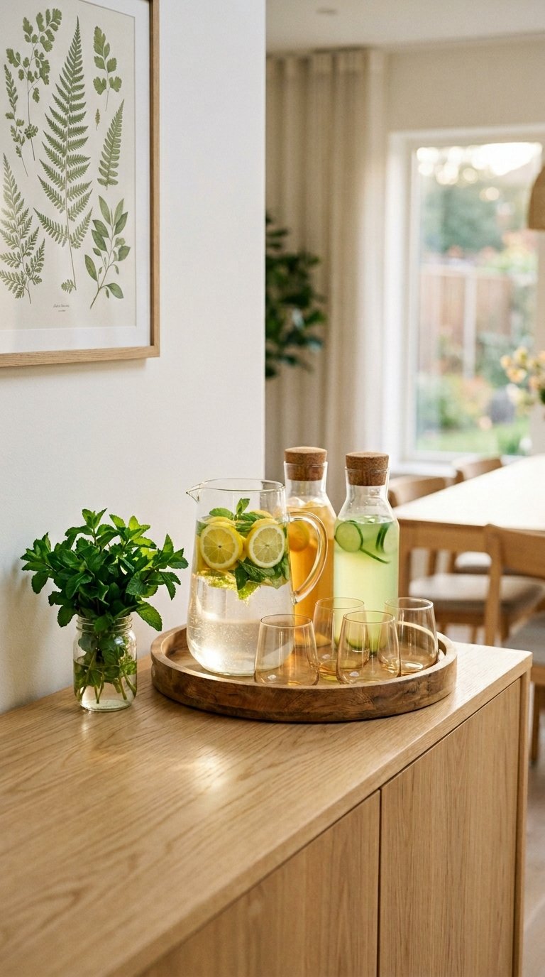 Set Up a Signature Drink Station Beside the Table