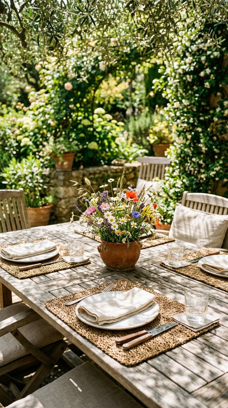 Set an Outdoor Table With Woven Placemats