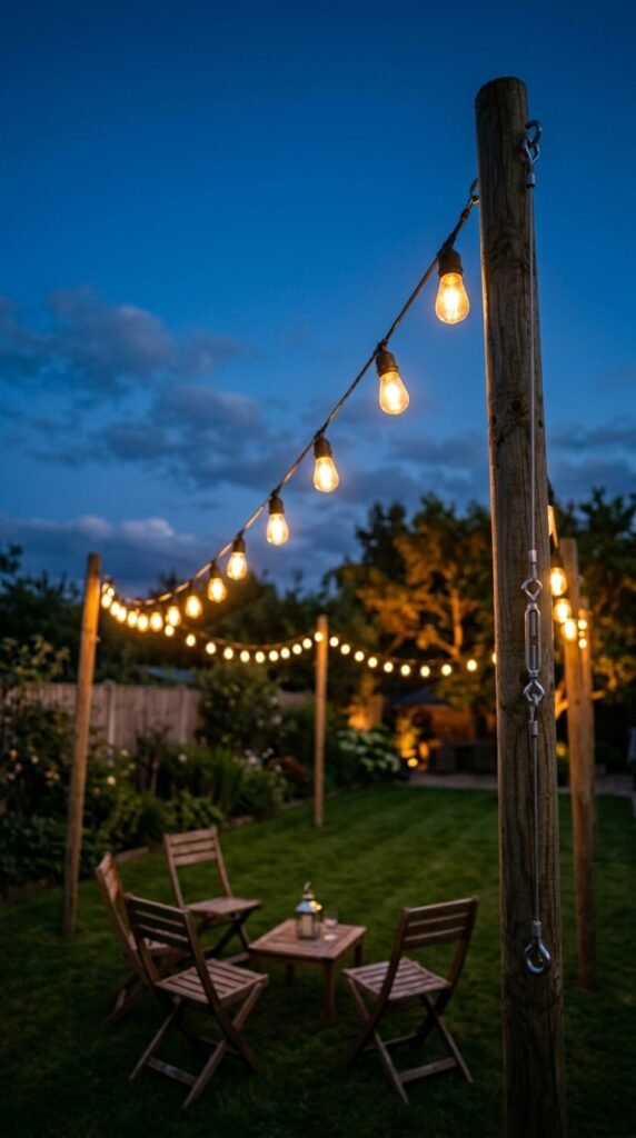 String Lights Across the Entire Party Zone