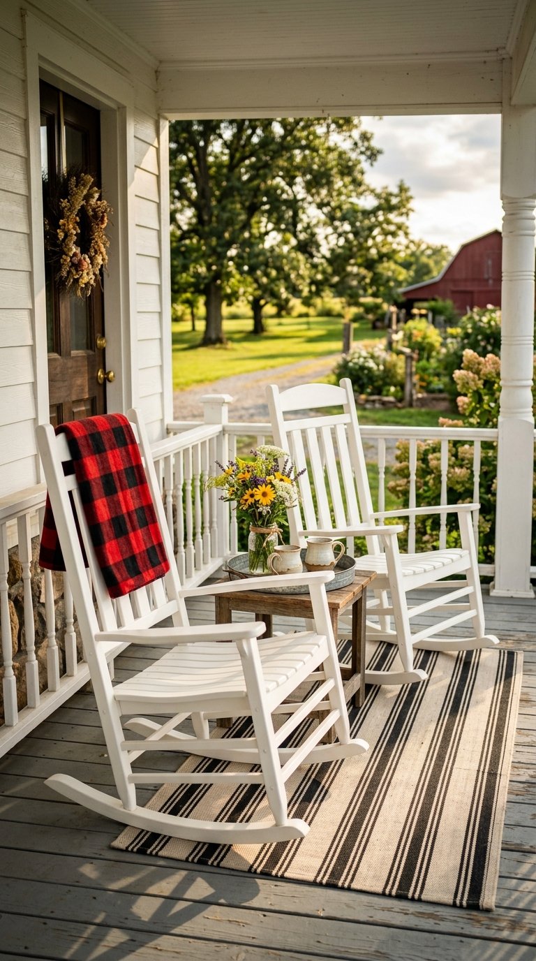 Style a Farmhouse Porch With a Rocking Chair Pair