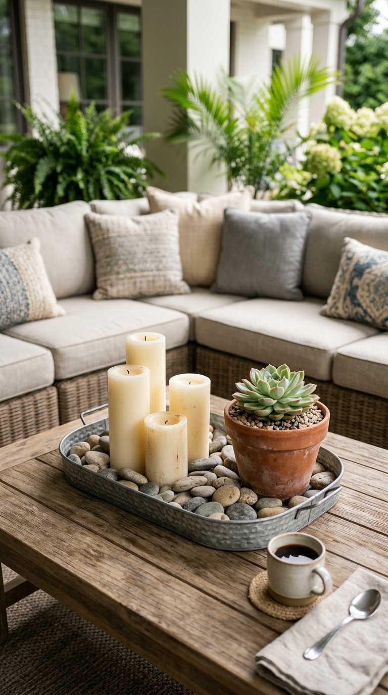 Style a Patio Coffee Table With Outdoor Accessories