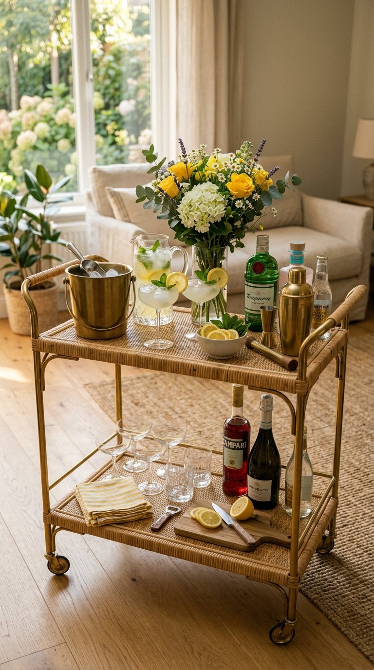 Style a Summer Bar Cart