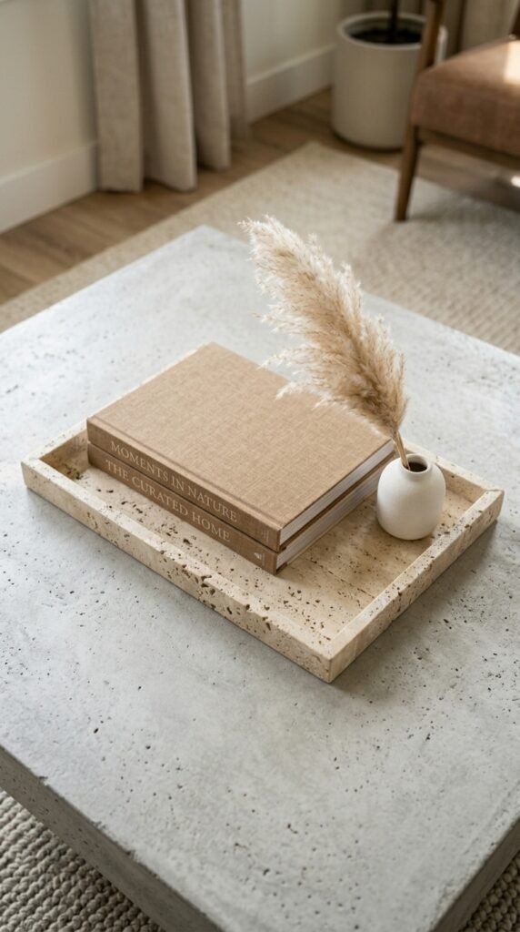 Style the Coffee Table With Three Elements Maximum