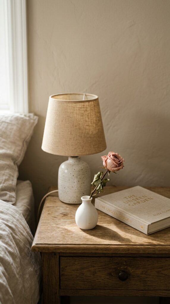 Style the Nightstand as a Mini Vignette