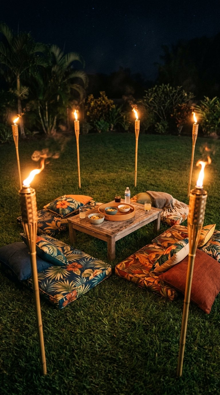 Tiki Torches for a Budget Tropical Vibe