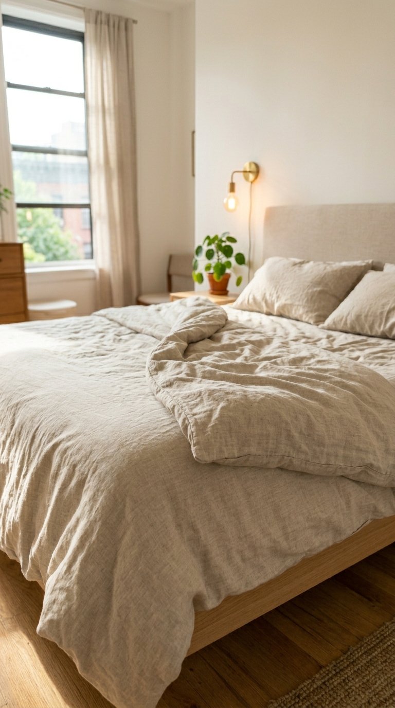 Upgrade Your Bed's Visual Weight With a Linen Duvet Cover