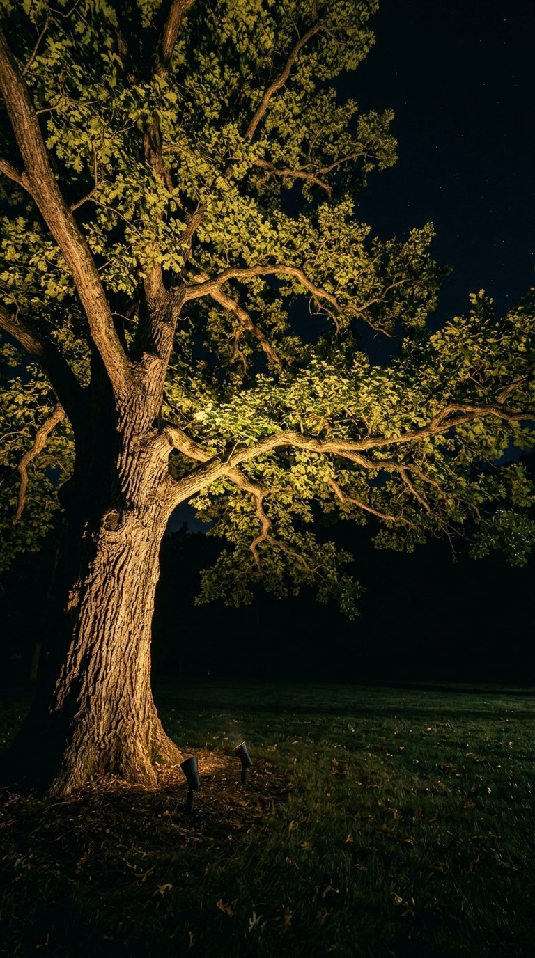 Uplighting Trees for Dramatic Effect