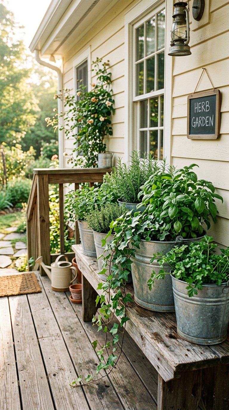 Use Galvanized Metal Buckets as Planters