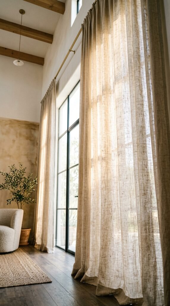 Use Linen Curtains in Warm Neutral Tones