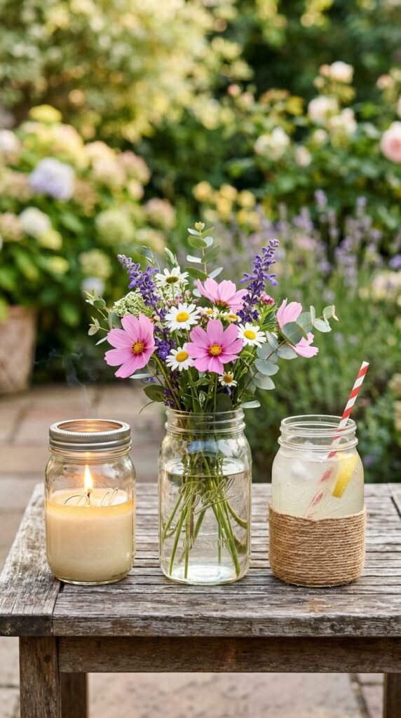Use Mason Jars as Multi-Purpose Decor