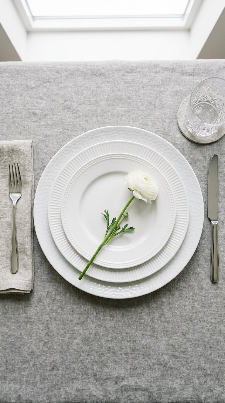 Use White Dinner Plates as Your Non-Negotiable Base