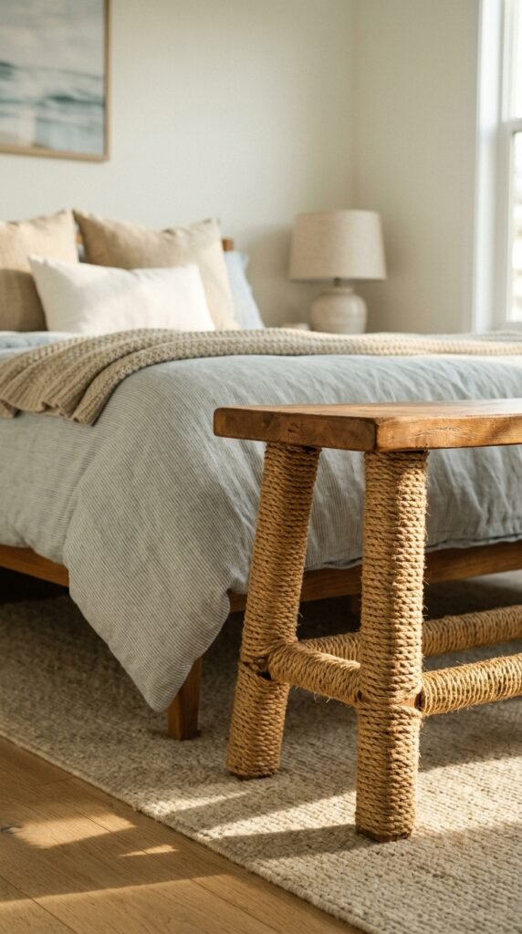 Use Woven Cord or Rope Detailing on Furniture Edges