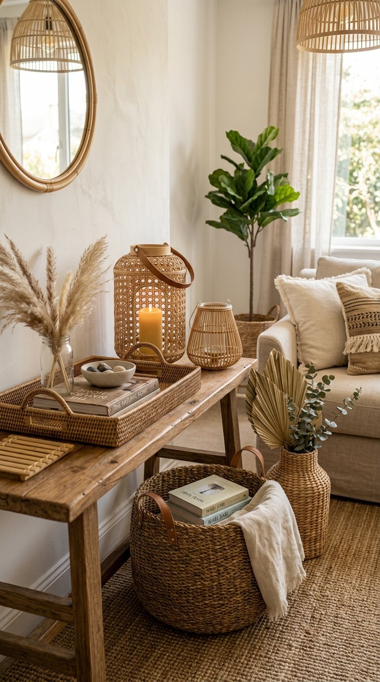 Use Woven and Rattan Accessories
