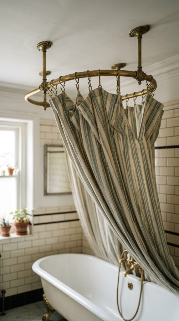 Use a Clawfoot Tub Shower Curtain Ring System
