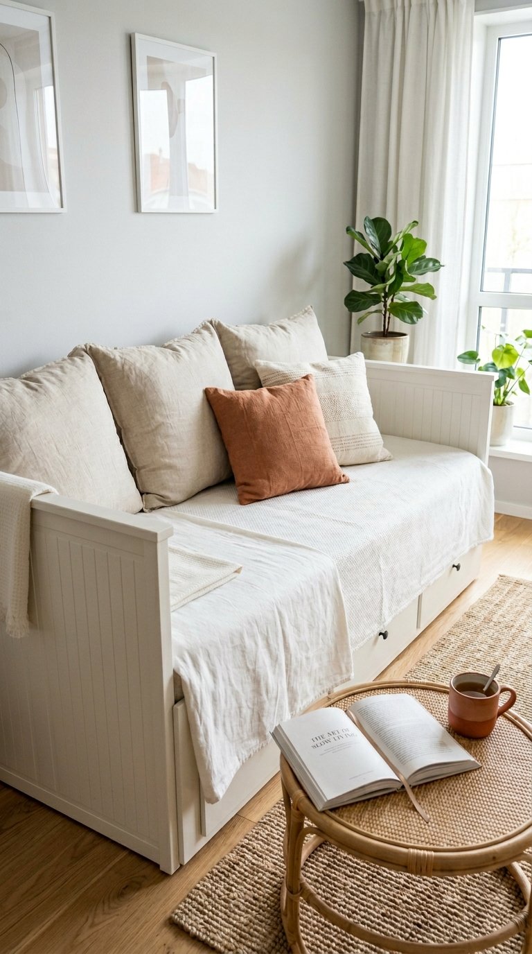 Use a Daybed to Solve the Small Living Room Problem