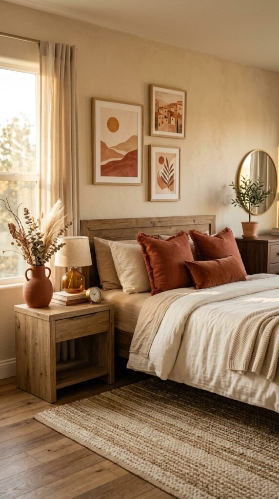 Use a Terracotta or Rust Accent to Warm the Palette