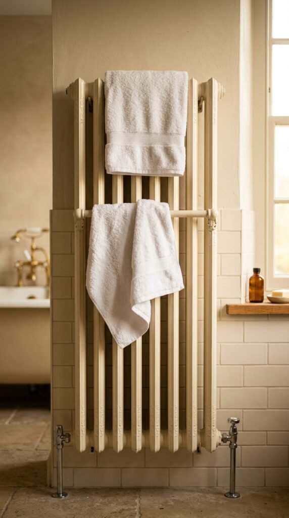 Use a Vintage Radiator or Radiator-Style Towel Rack