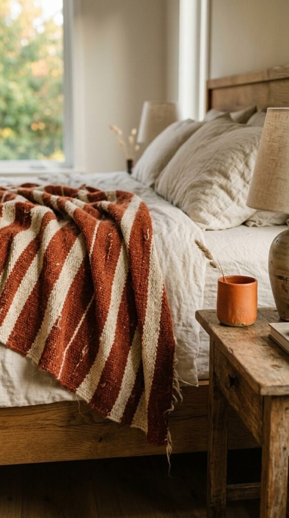 Use a Woven Wool Throw as Your Color Anchor